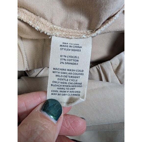 Soft Surroundings Womens Pants Antiqua Convertible Crop Ankle Buckle Beige 3X - Picture 8 of 12